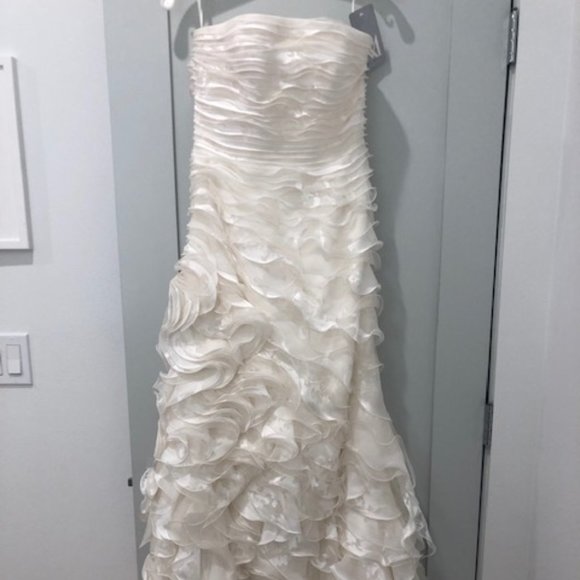Silk Designer Wedding Dress (tag on) - from Spain - Picture 1 of 7